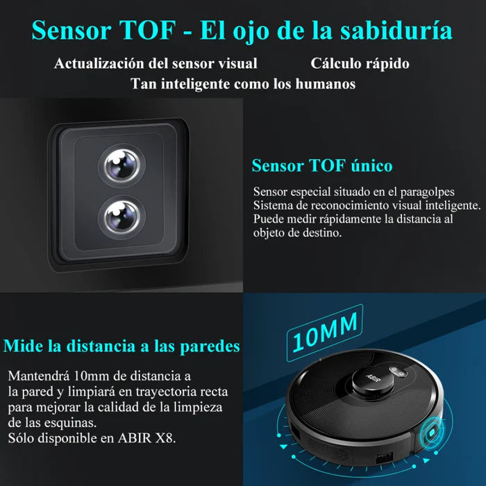 Robot Aspiradora ABIR X8™ + 10 Repuestos Gratis | BLACK FRIDAY
