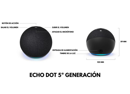 Altavoz inteligente Alexa Echo Dot de 5ª generación|Pré-Black Friday